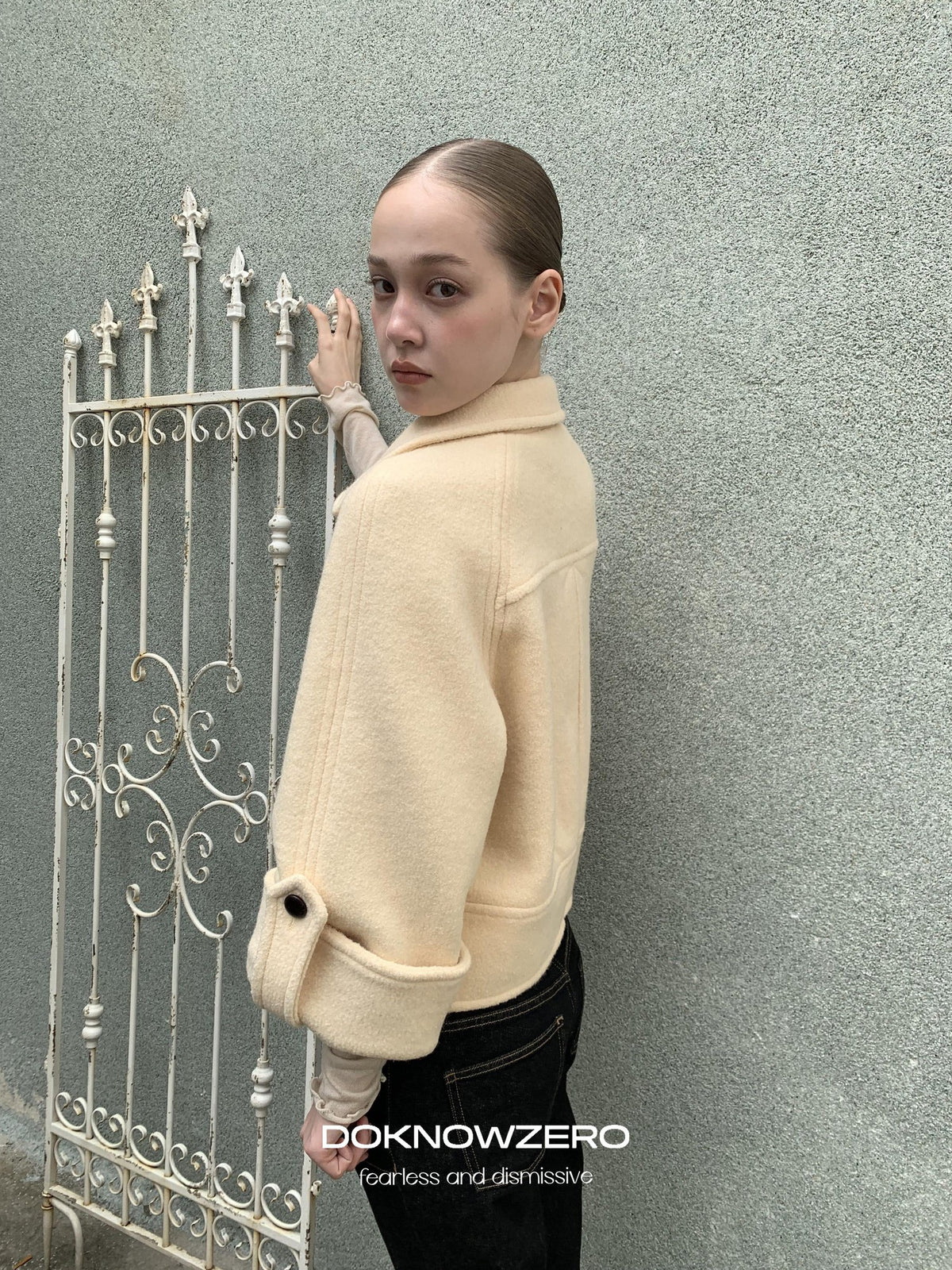 DKZ OFFICIAL Vintage Double Breasted 90% Wool Women&