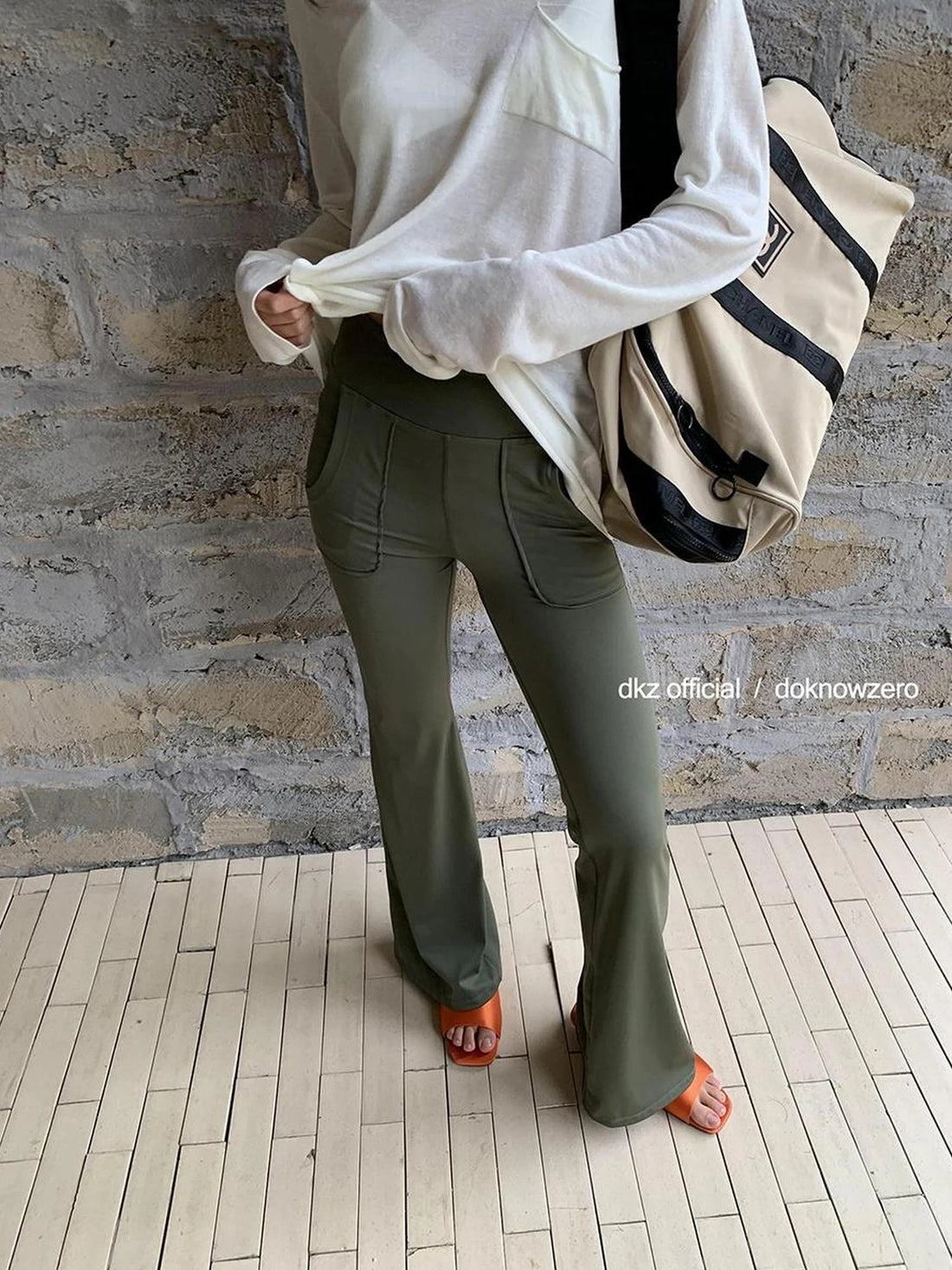 DKZ OFFICIAL Vintage Flared Yoga Pants For Women