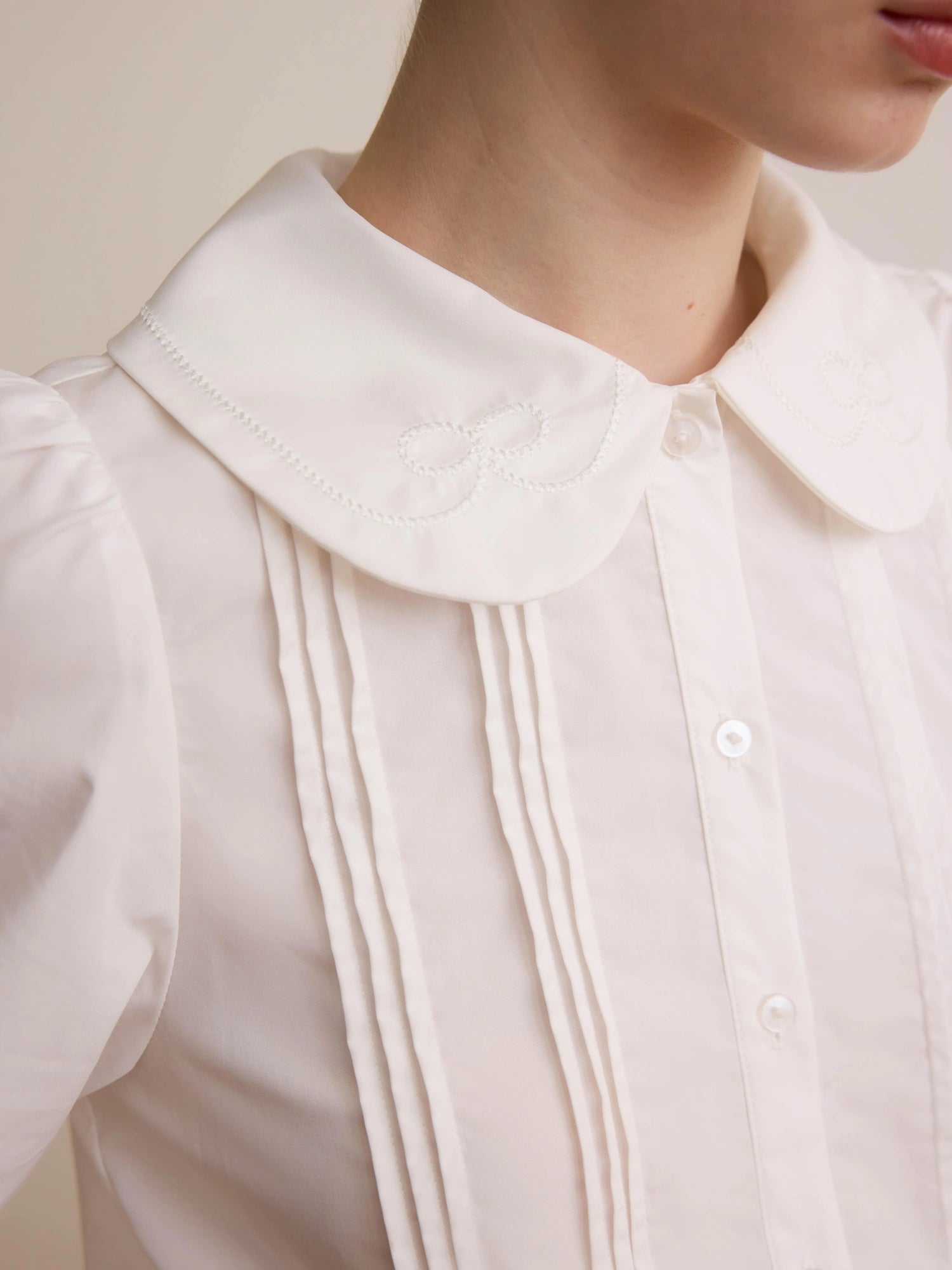 DKZ OFFICIAL Vintage French Court Short Sleeve Blouse