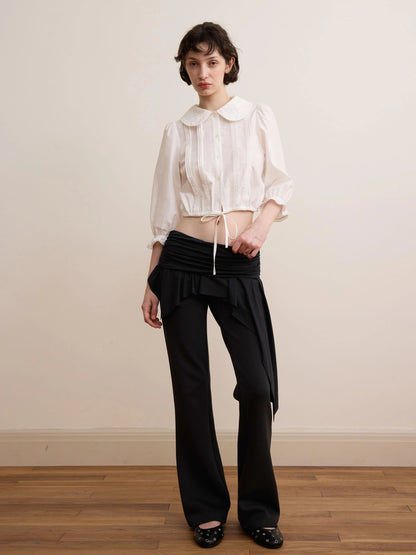 DKZ OFFICIAL Vintage French Court Short Sleeve Blouse