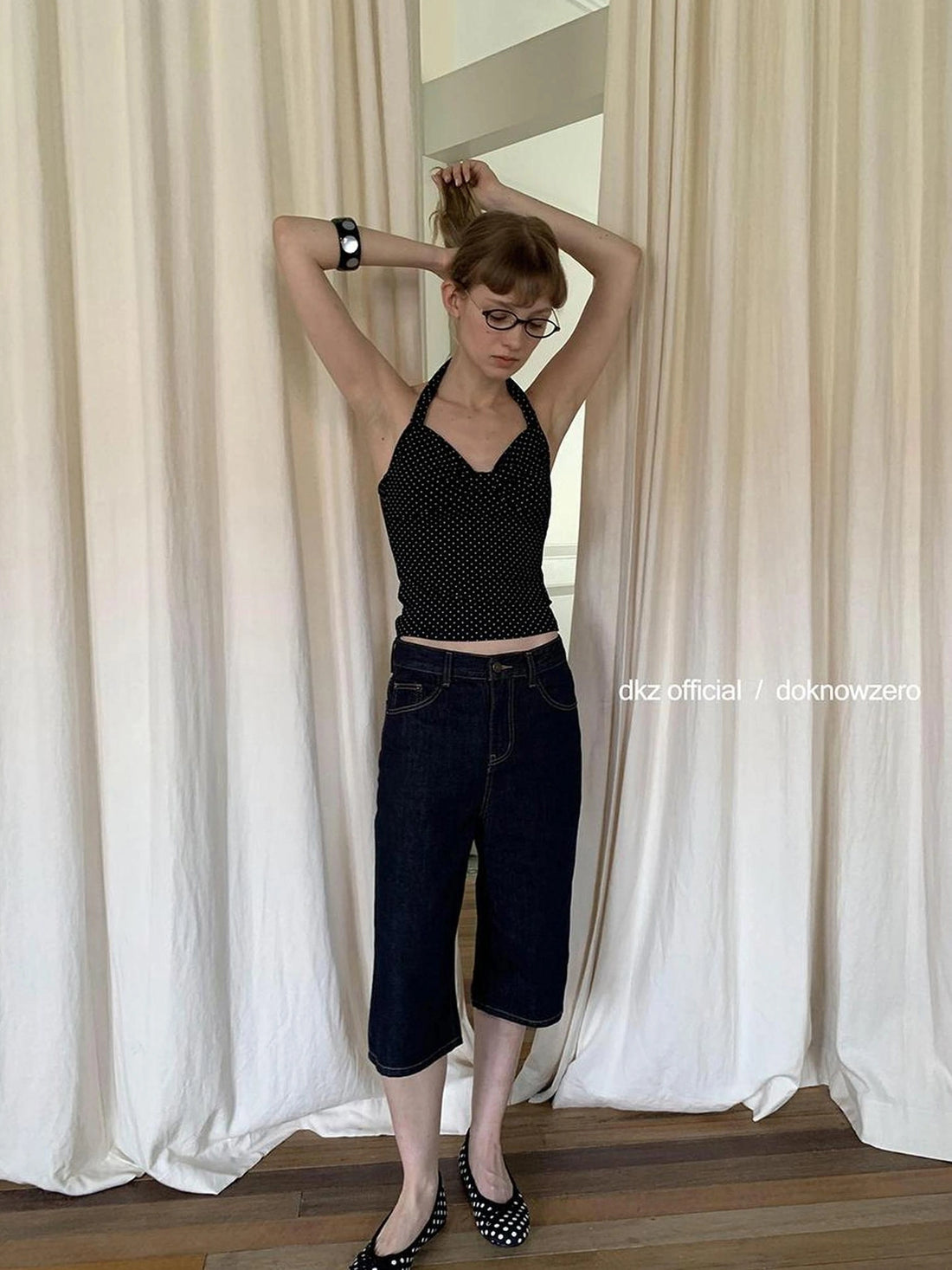 DKZ OFFICIAL Vintage Indigo Denim Mid Length Shorts