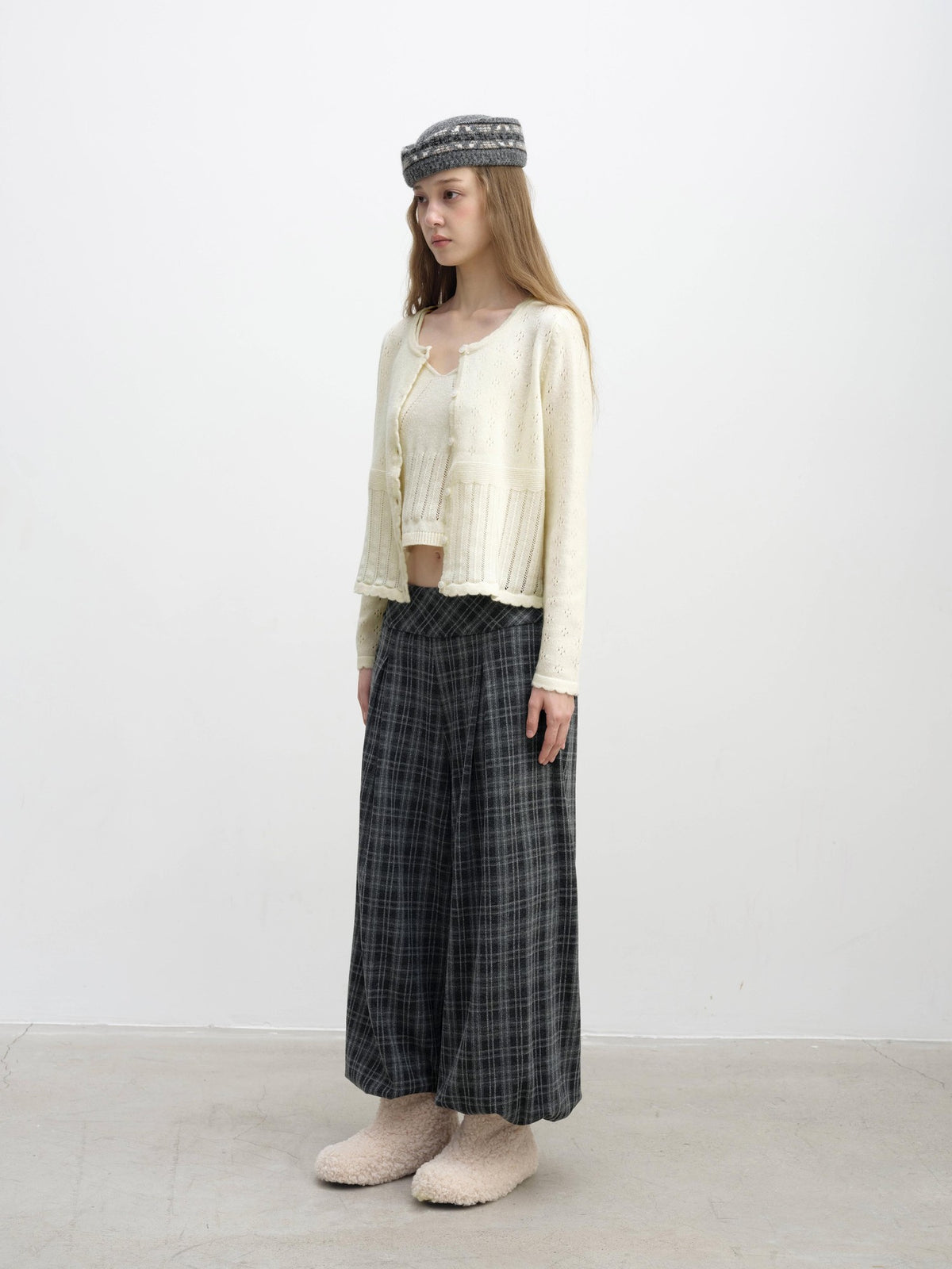 DKZ OFFICIAL Vintage Jacquard Wool Blend Women&