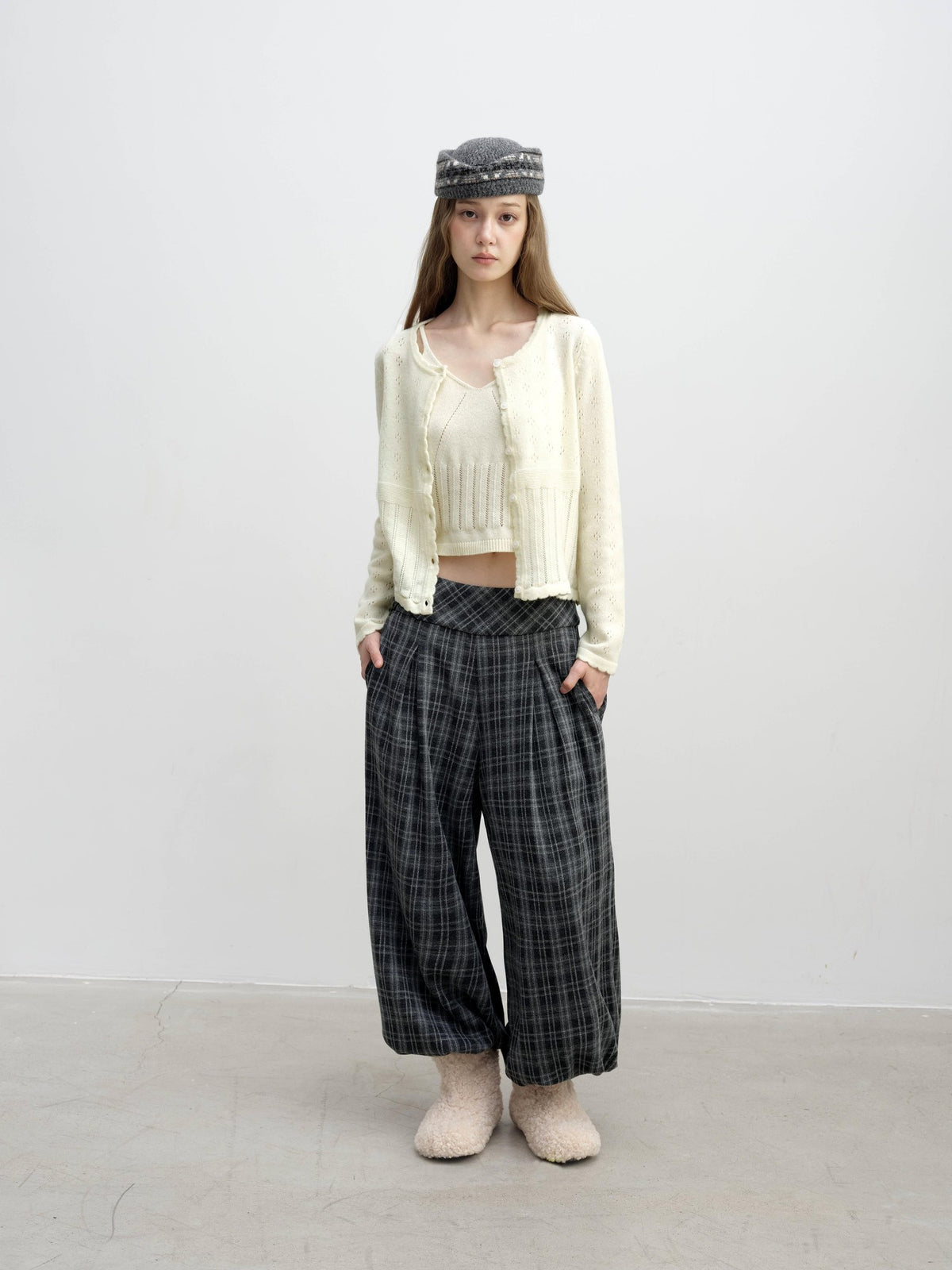 DKZ OFFICIAL Vintage Jacquard Wool Blend Women&