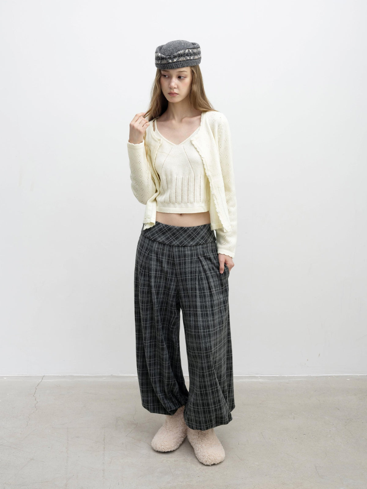 DKZ OFFICIAL Vintage Jacquard Wool Blend Women&