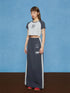DKZ OFFICIAL Vintage Knit Maxi Skirt In Ash Tones