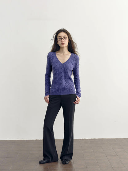 DKZ OFFICIAL Vintage Low Waist Flared Pocket Women&
