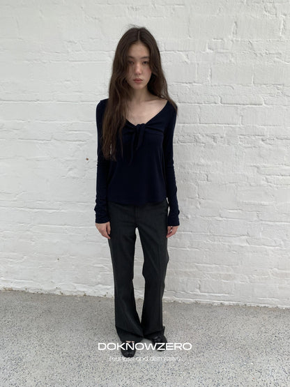 DKZ OFFICIAL Vintage Low Waist Flared Pocket Women&