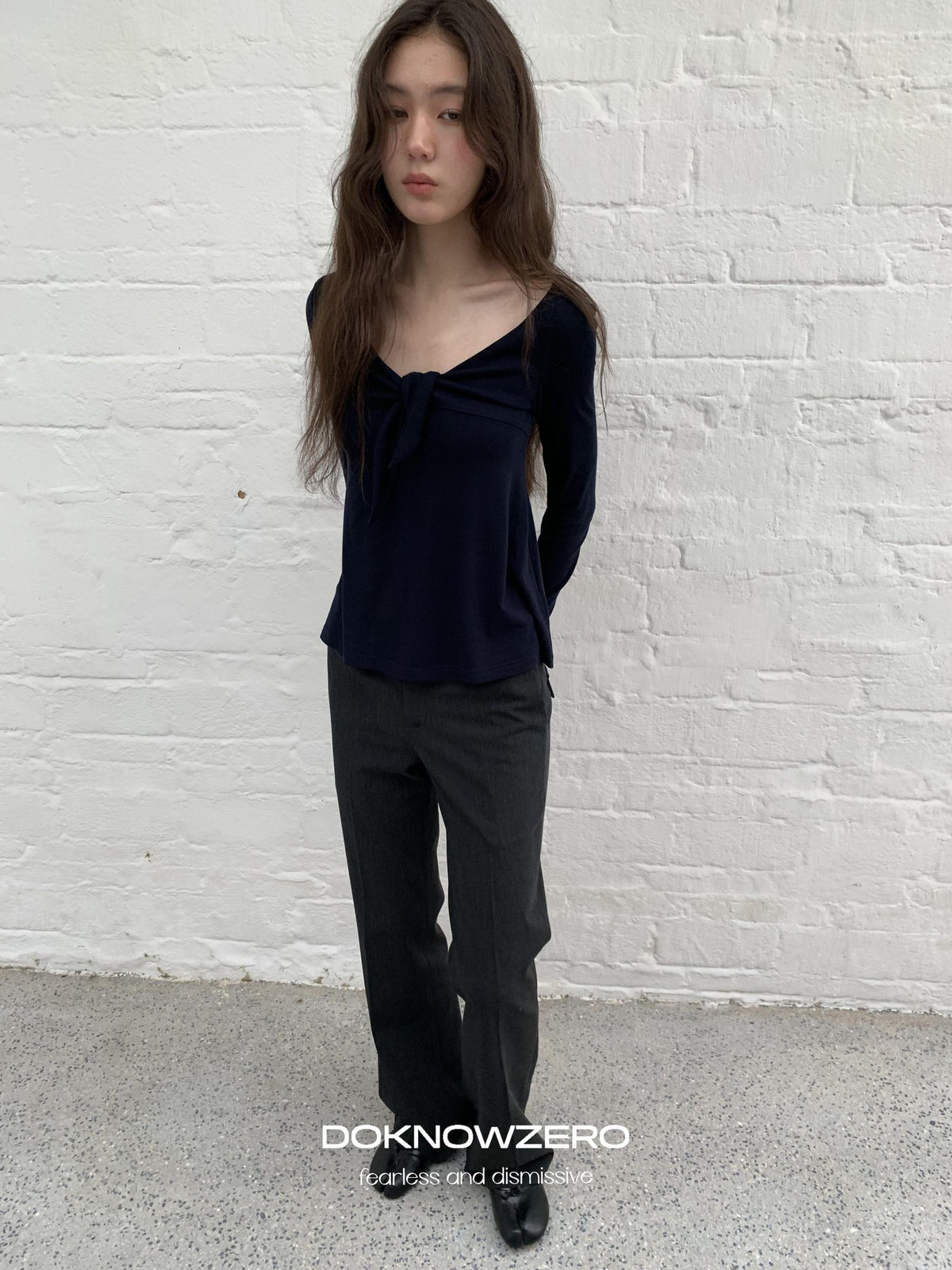 DKZ OFFICIAL Vintage Low Waist Flared Pocket Women&