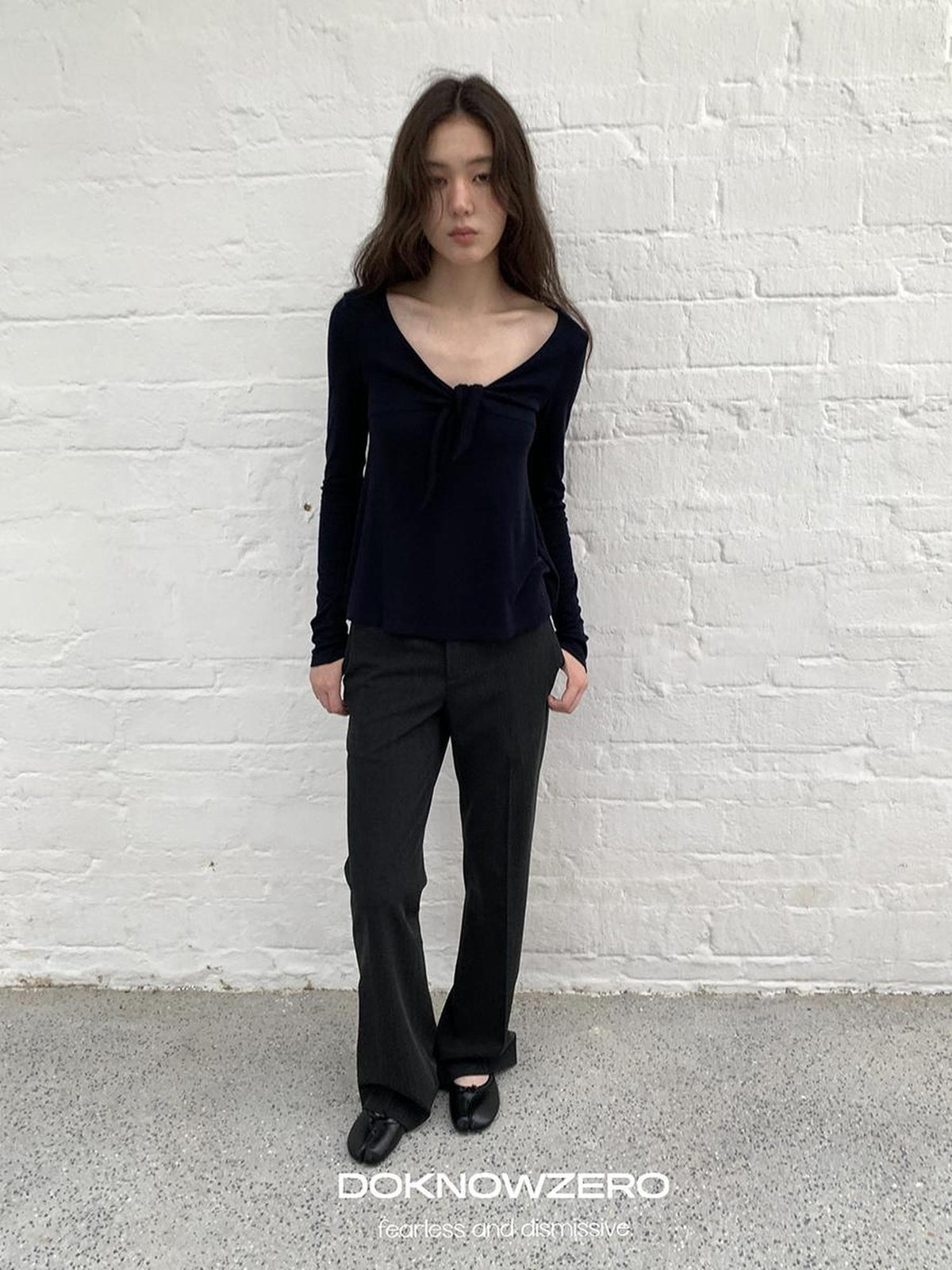DKZ OFFICIAL Vintage Low Waist Flared Pocket Women&