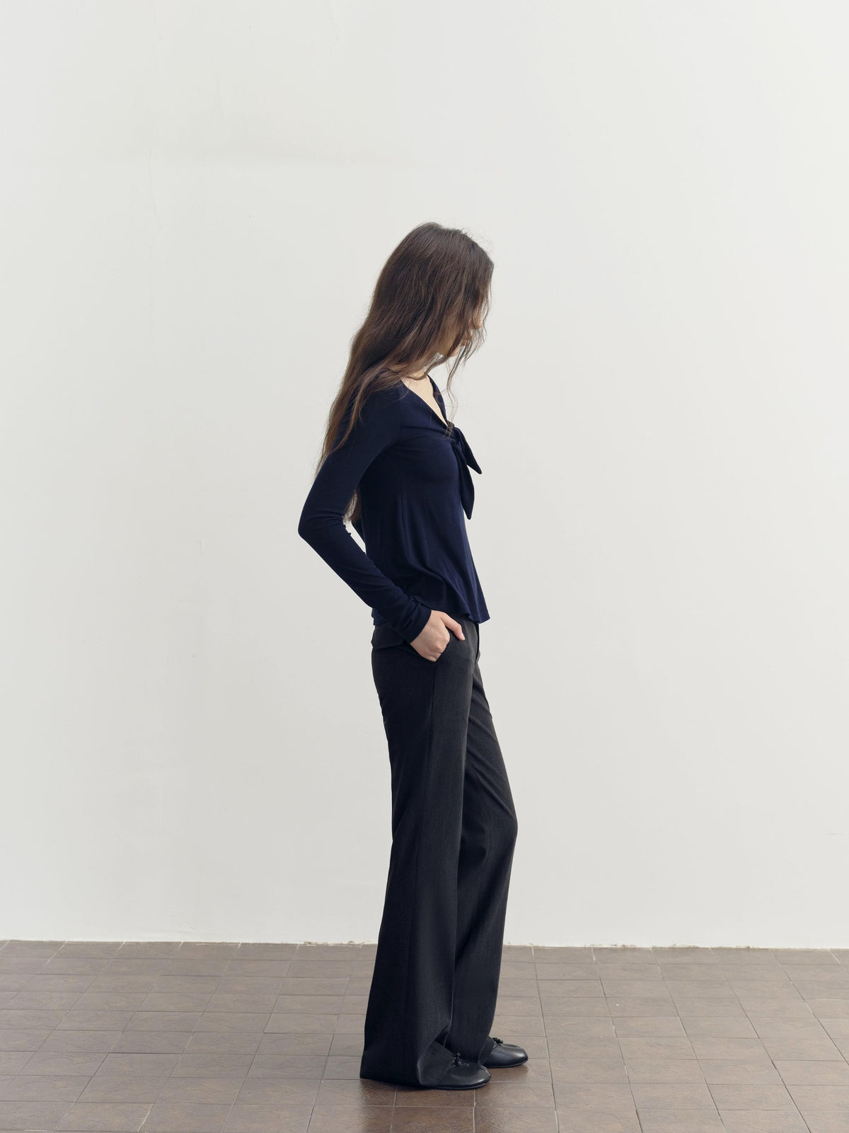 DKZ OFFICIAL Vintage Low Waist Flared Pocket Women&