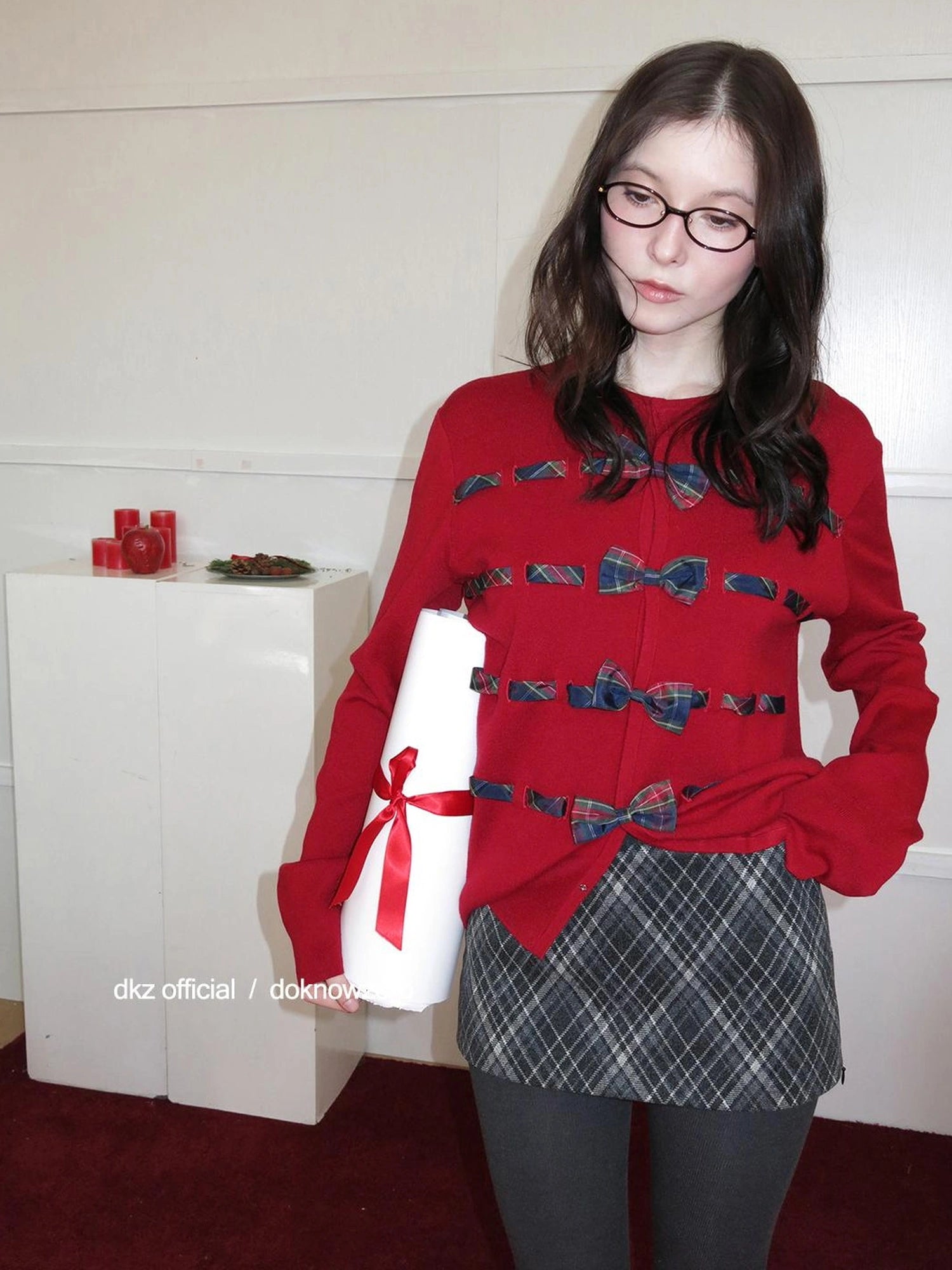 Vintage Plaid A Line Skort
