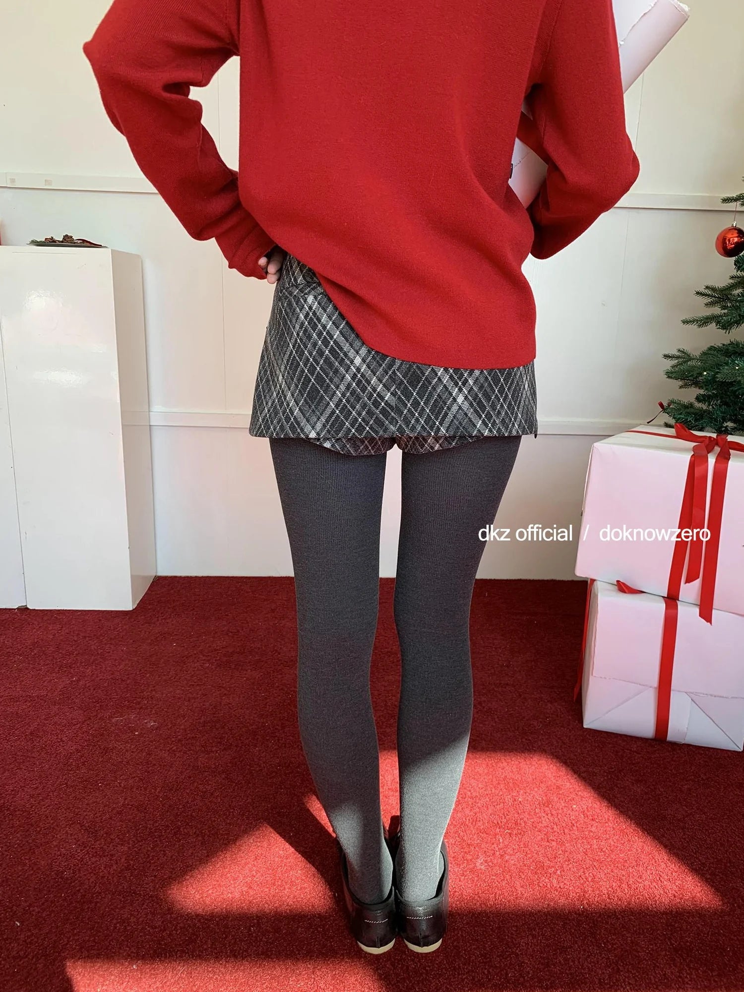 Vintage Plaid A Line Skort