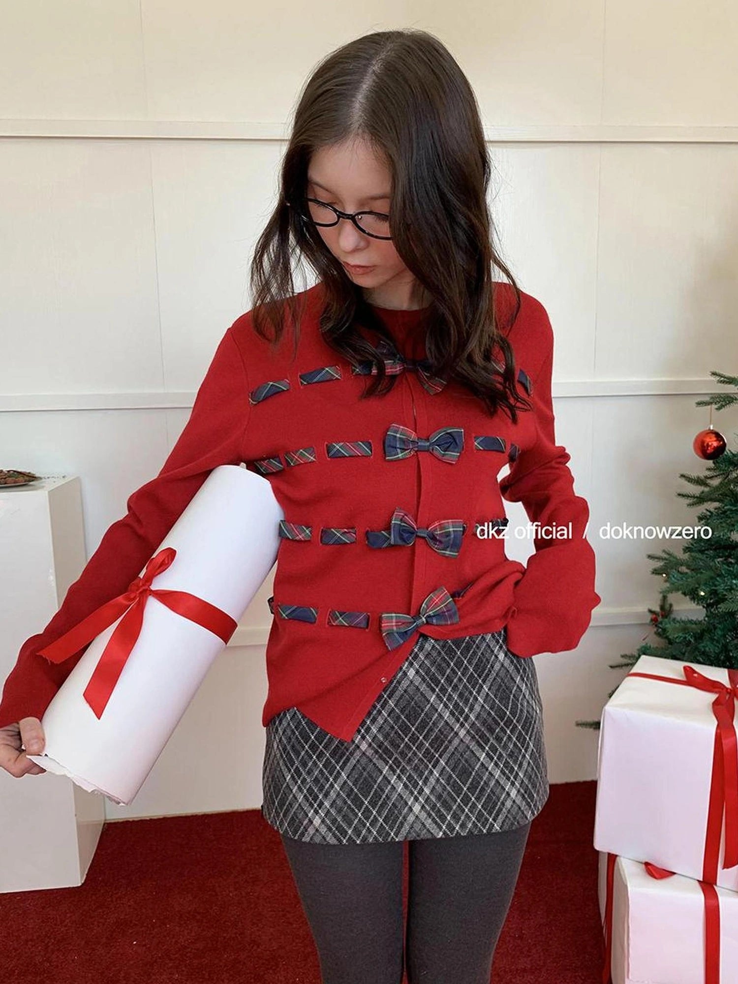 Vintage Plaid A Line Skort