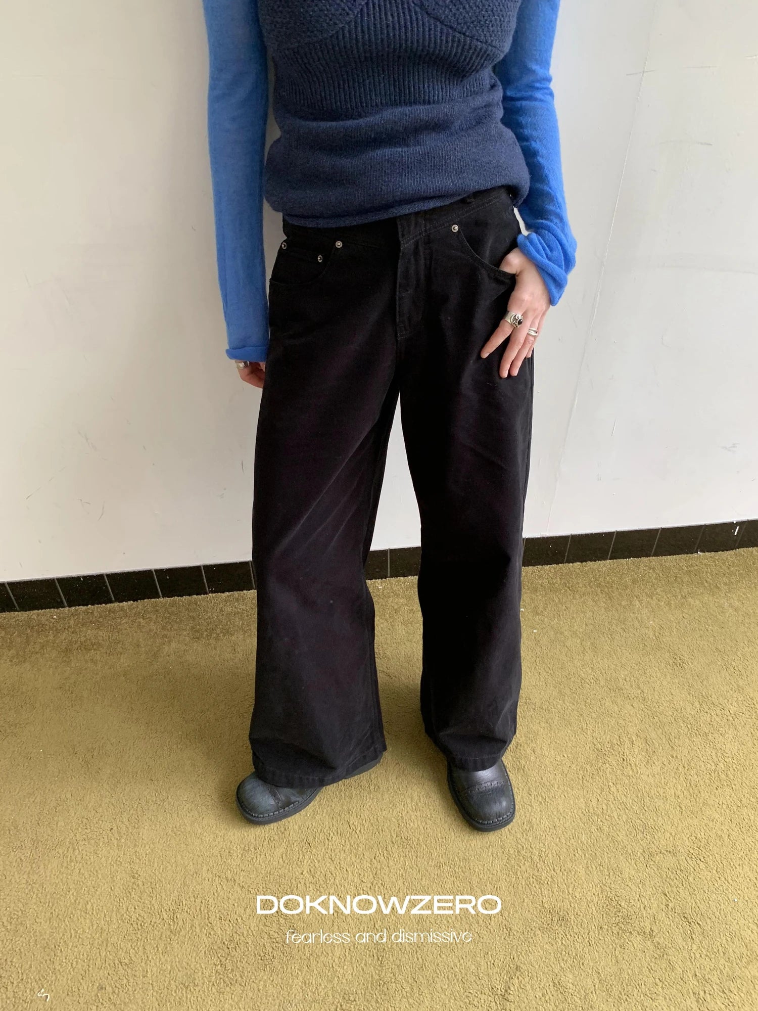 DKZ OFFICIAL Vintage Split Wash Trousers