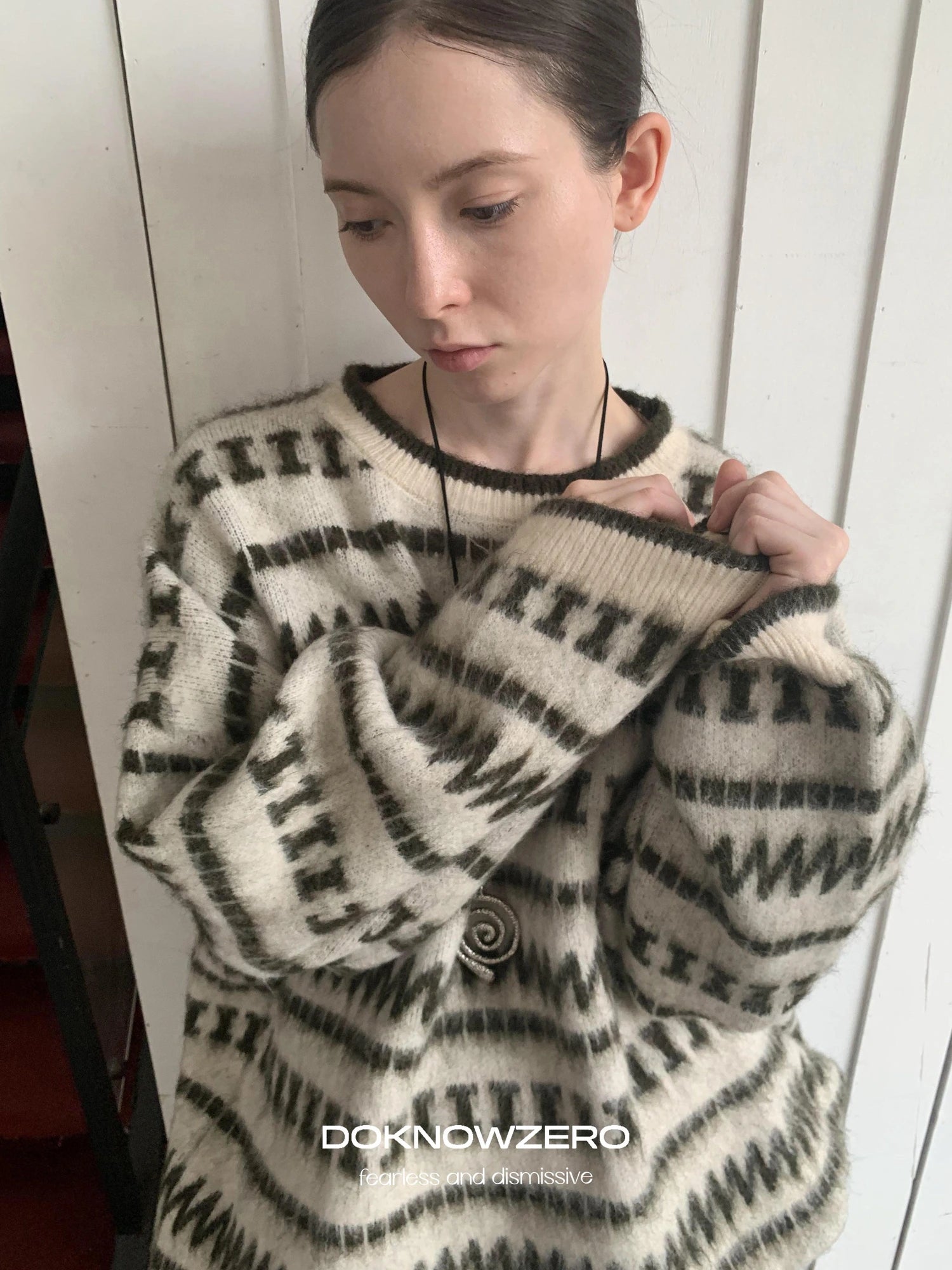 DKZ OFFICIAL Vintage Striped Crewneck Sweater