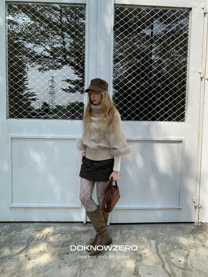 DKZ OFFICIAL Vintage Utility Faux Two Piece A Line Women&