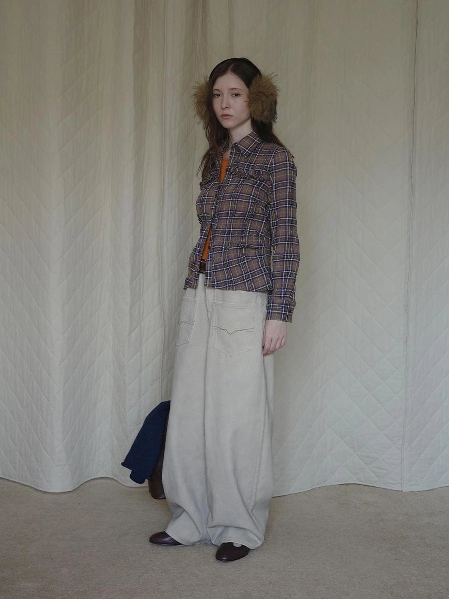 DKZ OFFICIAL Vintage Washed Apricot Denim Jeans