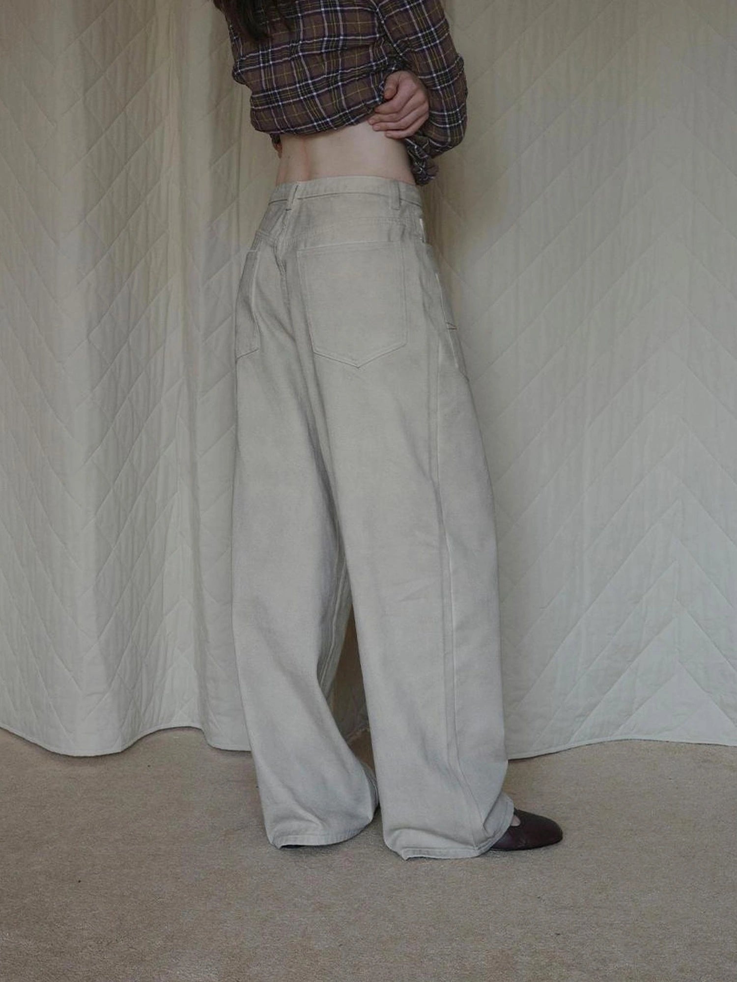 DKZ OFFICIAL Vintage Washed Apricot Denim Jeans