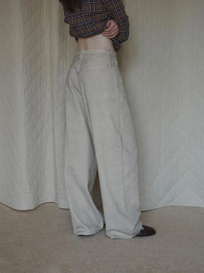 DKZ OFFICIAL Vintage Washed Apricot Denim Jeans