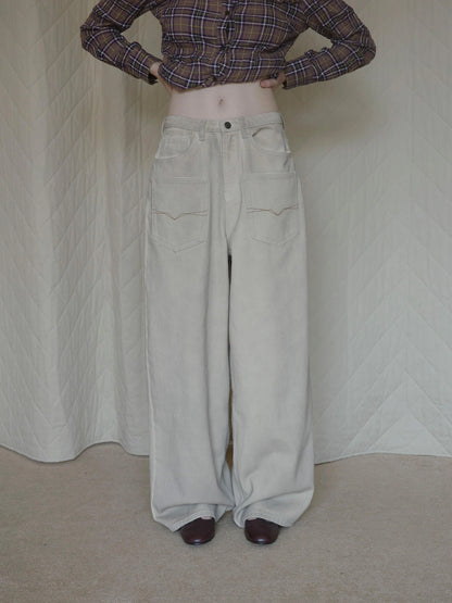 DKZ OFFICIAL Vintage Washed Apricot Denim Jeans