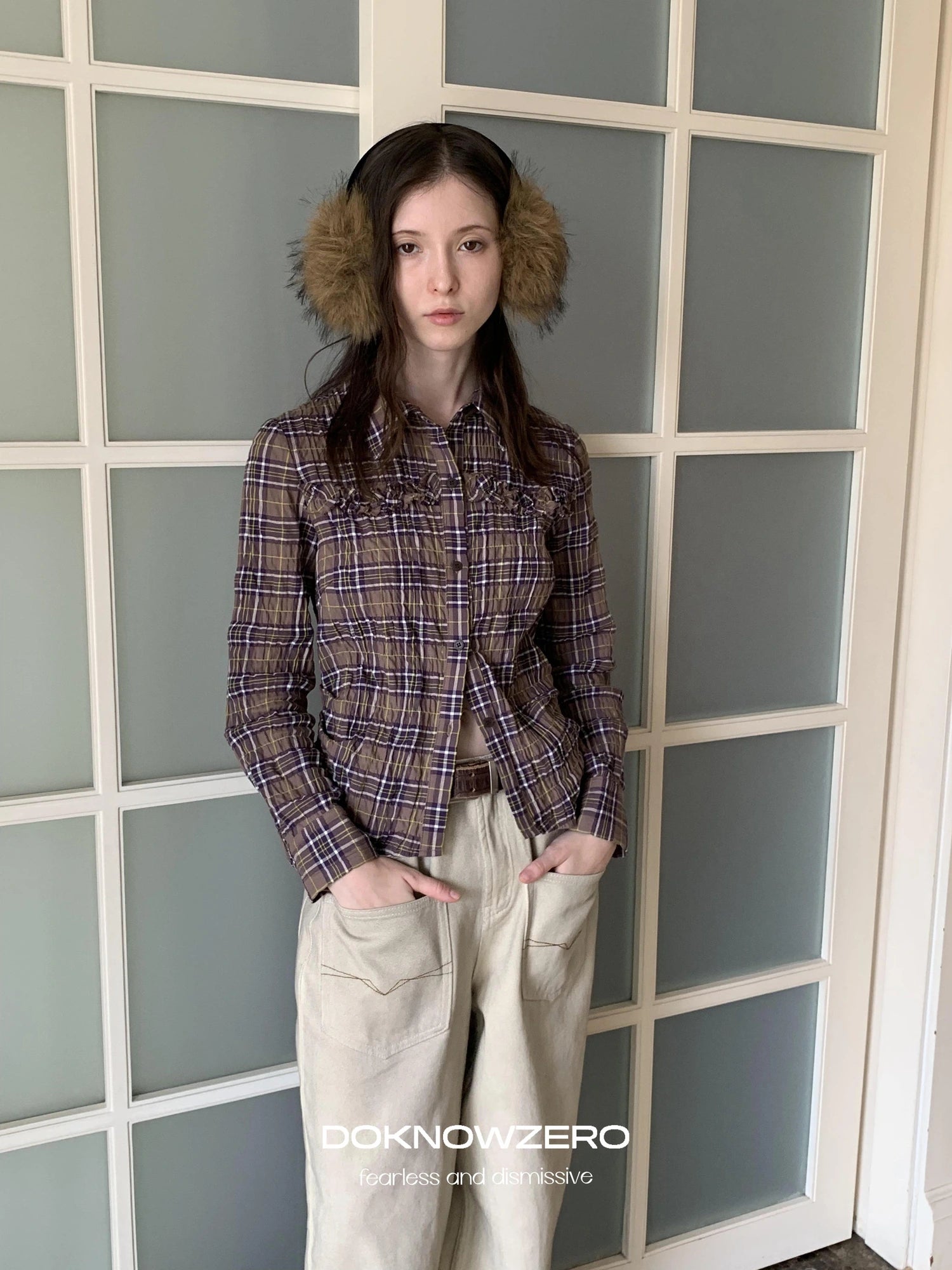 DKZ OFFICIAL Vintage Washed Apricot Denim Jeans