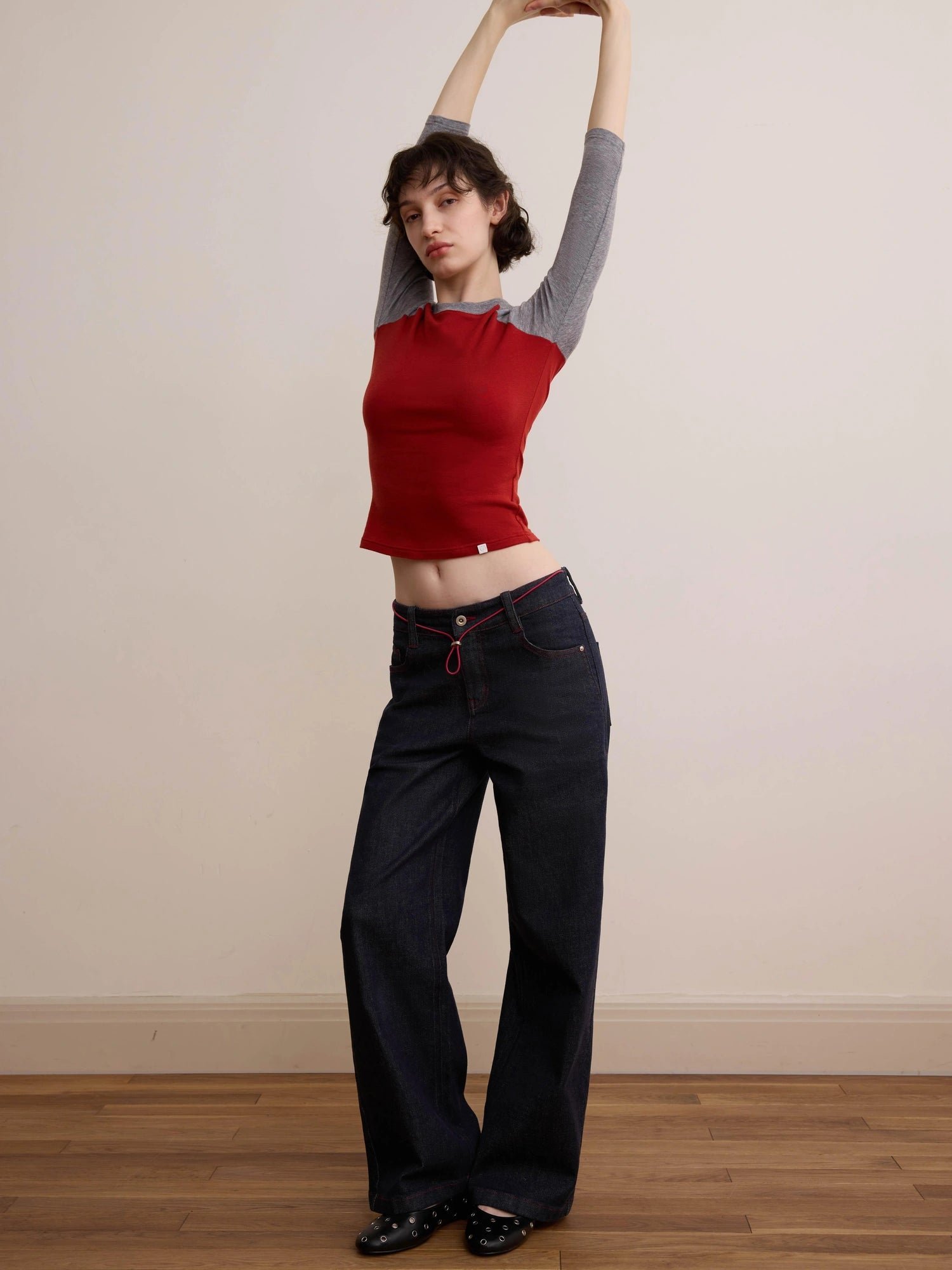 DKZ OFFICIAL Vintage Washed Deep Blue Straight Leg Jeans