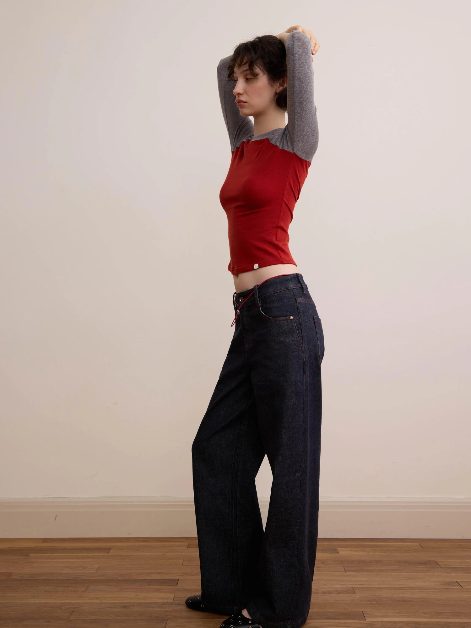 DKZ OFFICIAL Vintage Washed Deep Blue Straight Leg Jeans