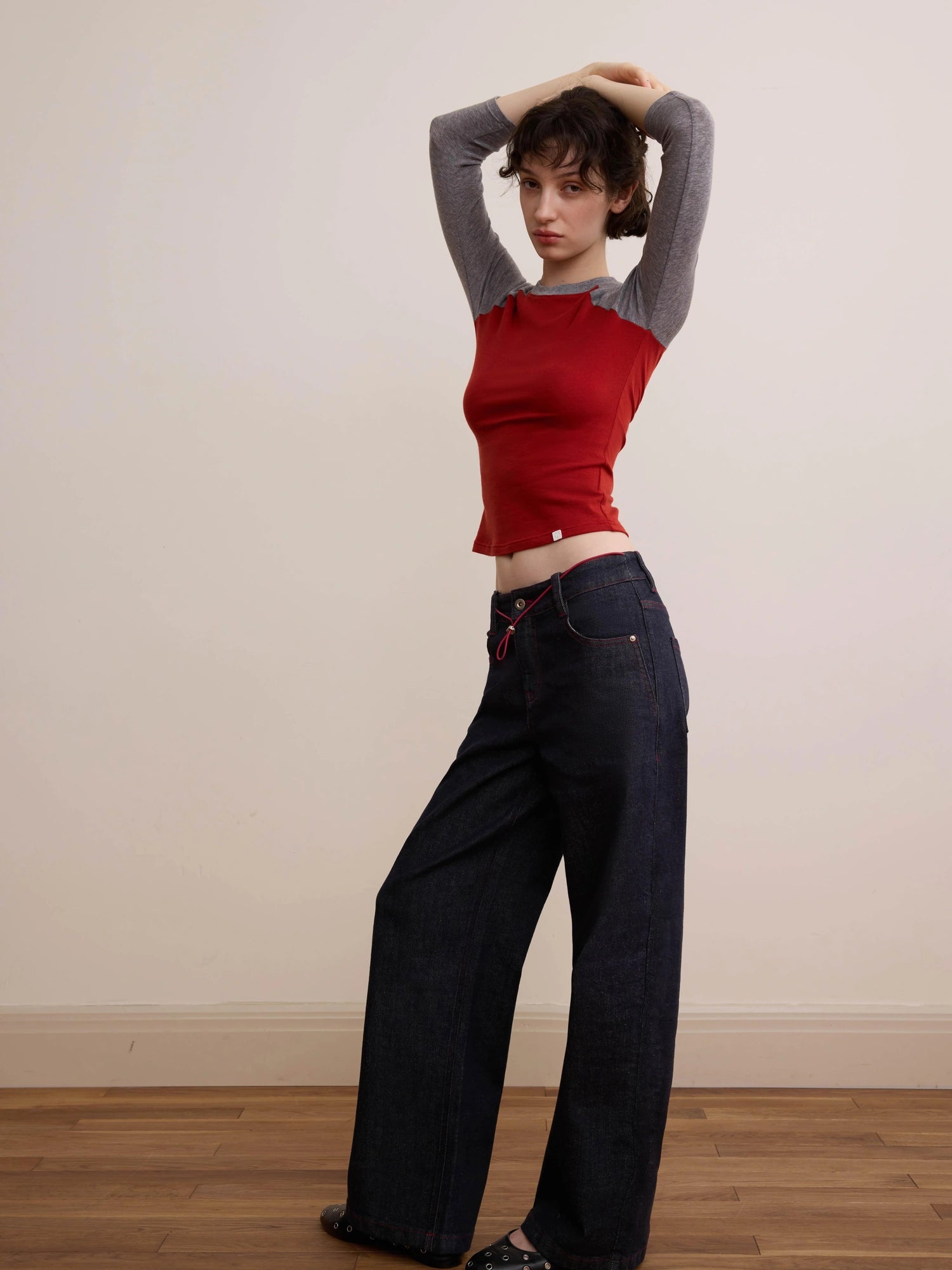 DKZ OFFICIAL Vintage Washed Deep Blue Straight Leg Jeans
