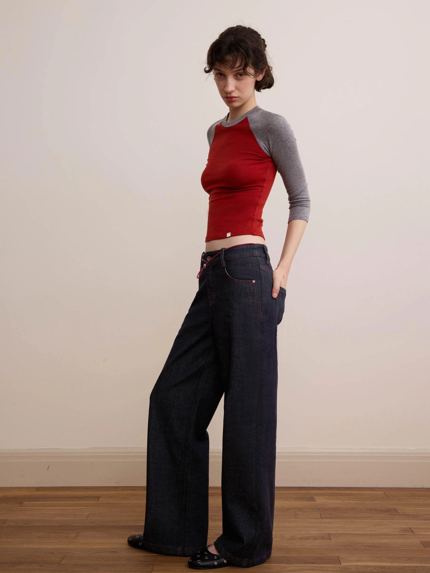 DKZ OFFICIAL Vintage Washed Deep Blue Straight Leg Jeans