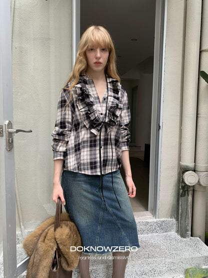 DKZ OFFICIAL Vintage Washed Denim Straight Mid Rise Women&