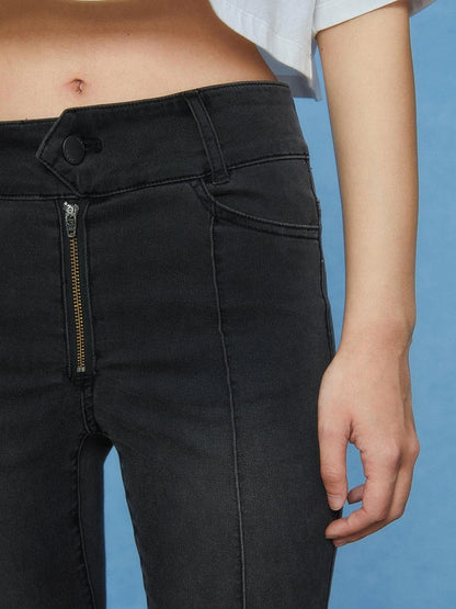 DKZ OFFICIAL Vintage Washed High Waist Flared Jeans