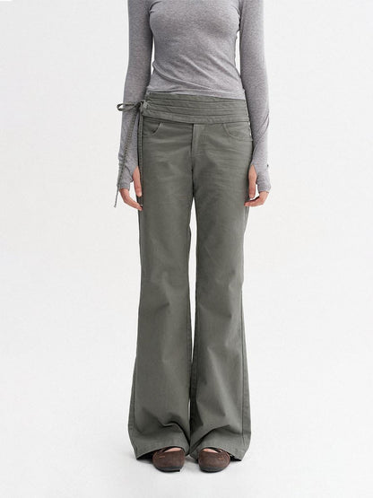 DKZ OFFICIAL Vintage Washed Pleated Drawstring Women&