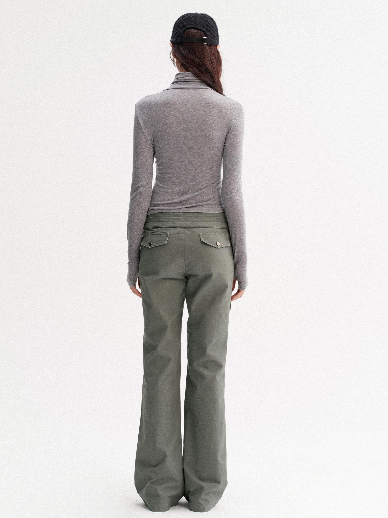 DKZ OFFICIAL Vintage Washed Pleated Drawstring Women&