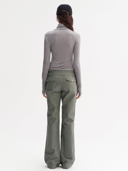 DKZ OFFICIAL Vintage Washed Pleated Drawstring Women&
