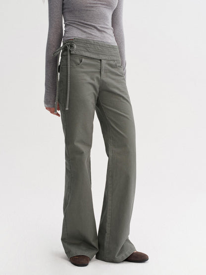 DKZ OFFICIAL Vintage Washed Pleated Drawstring Women&