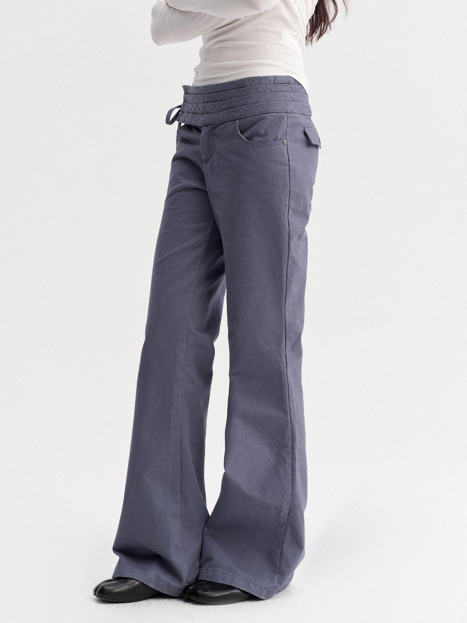 DKZ OFFICIAL Vintage Washed Pleated Drawstring Women&