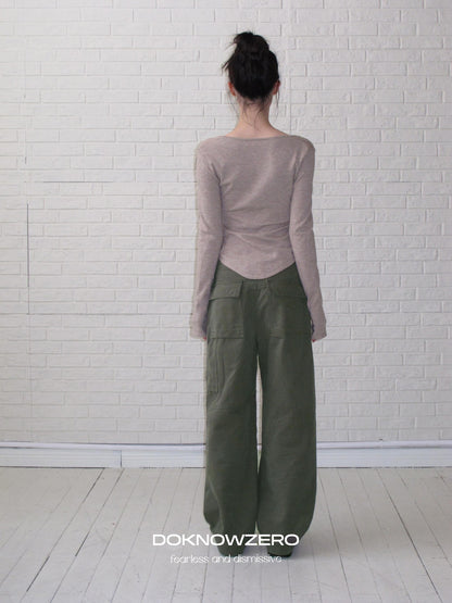 DKZ OFFICIAL Washed Cotton Multi Pocket Women&