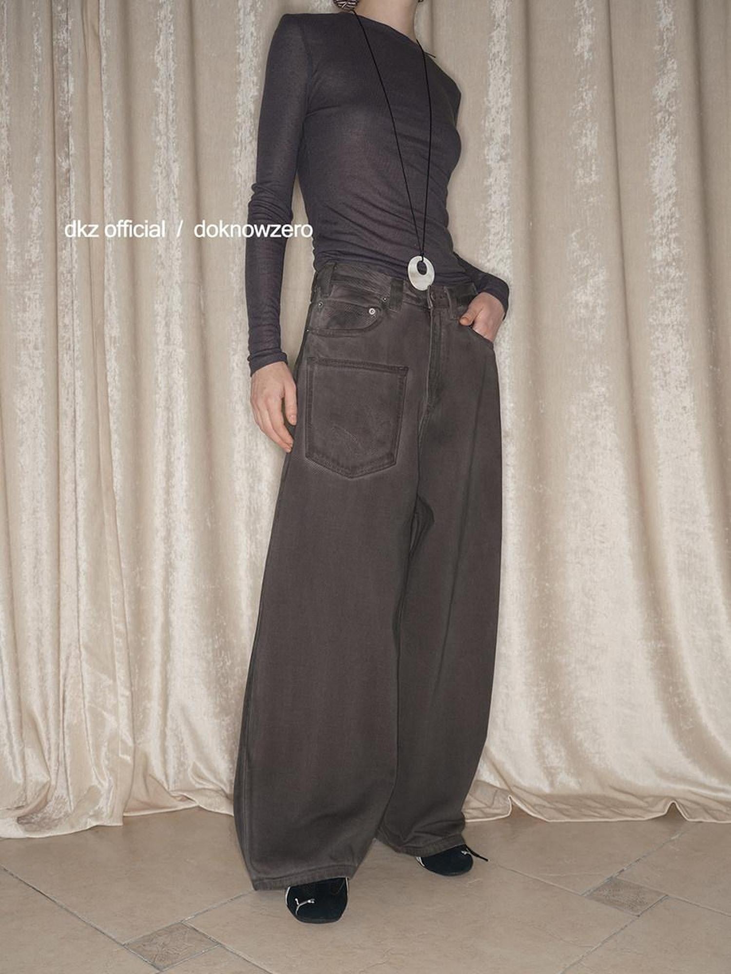 DKZ OFFICIAL Washed Distressed Loose Vintage Women&