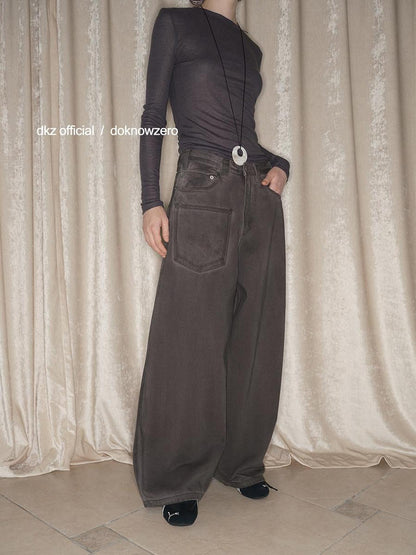 DKZ OFFICIAL Washed Distressed Loose Vintage Women&