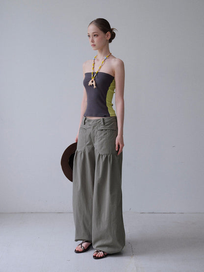 DKZ OFFICIAL Washed Slot Pocket Drawcord Hem Women&