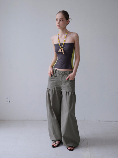 DKZ OFFICIAL Washed Slot Pocket Drawcord Hem Women&