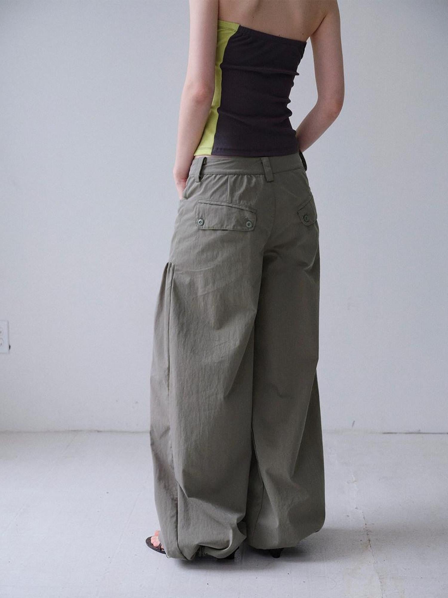 DKZ OFFICIAL Washed Slot Pocket Drawcord Hem Women&