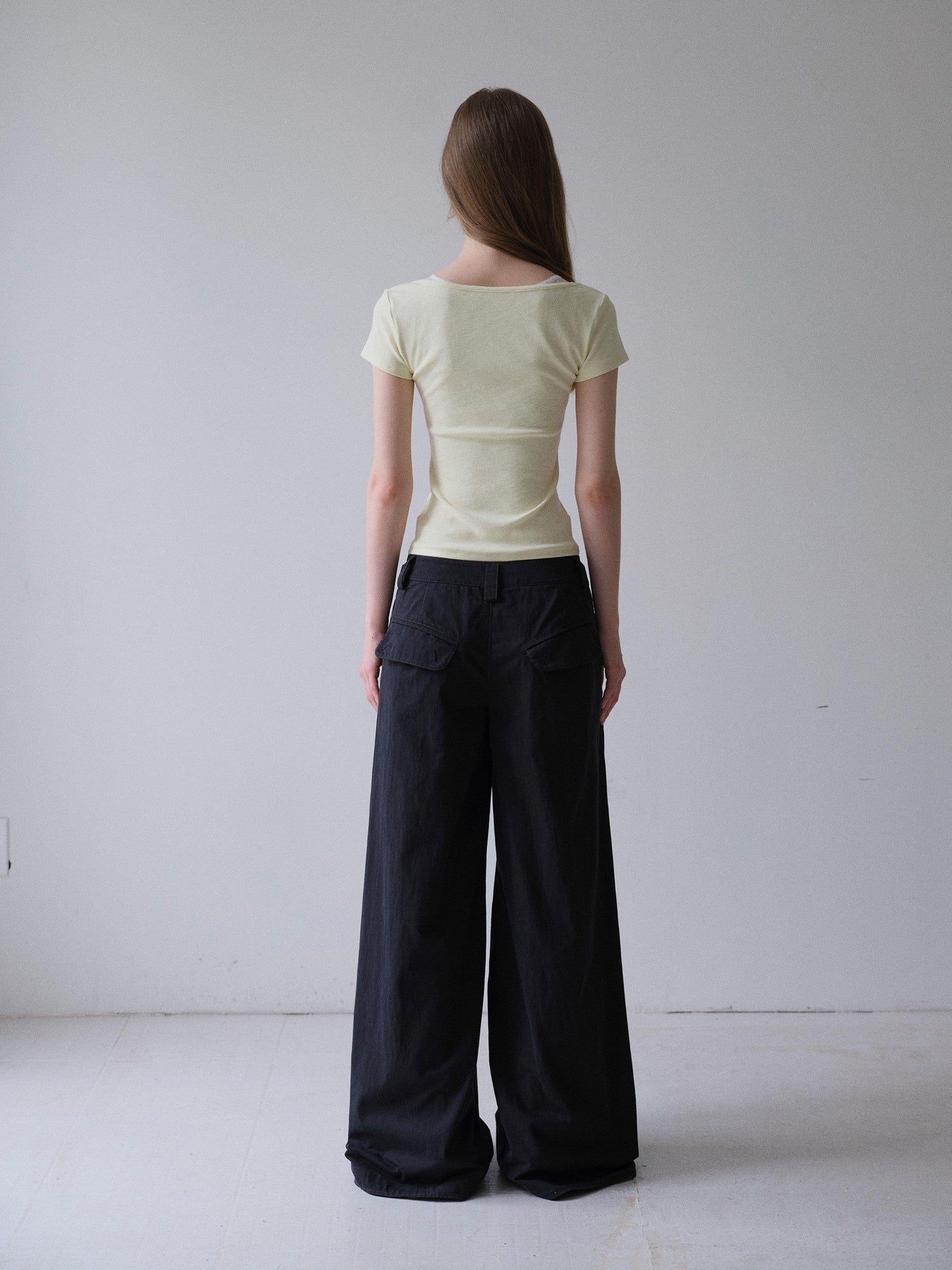 DKZ OFFICIAL Washed Slot Pocket Drawcord Hem Women&
