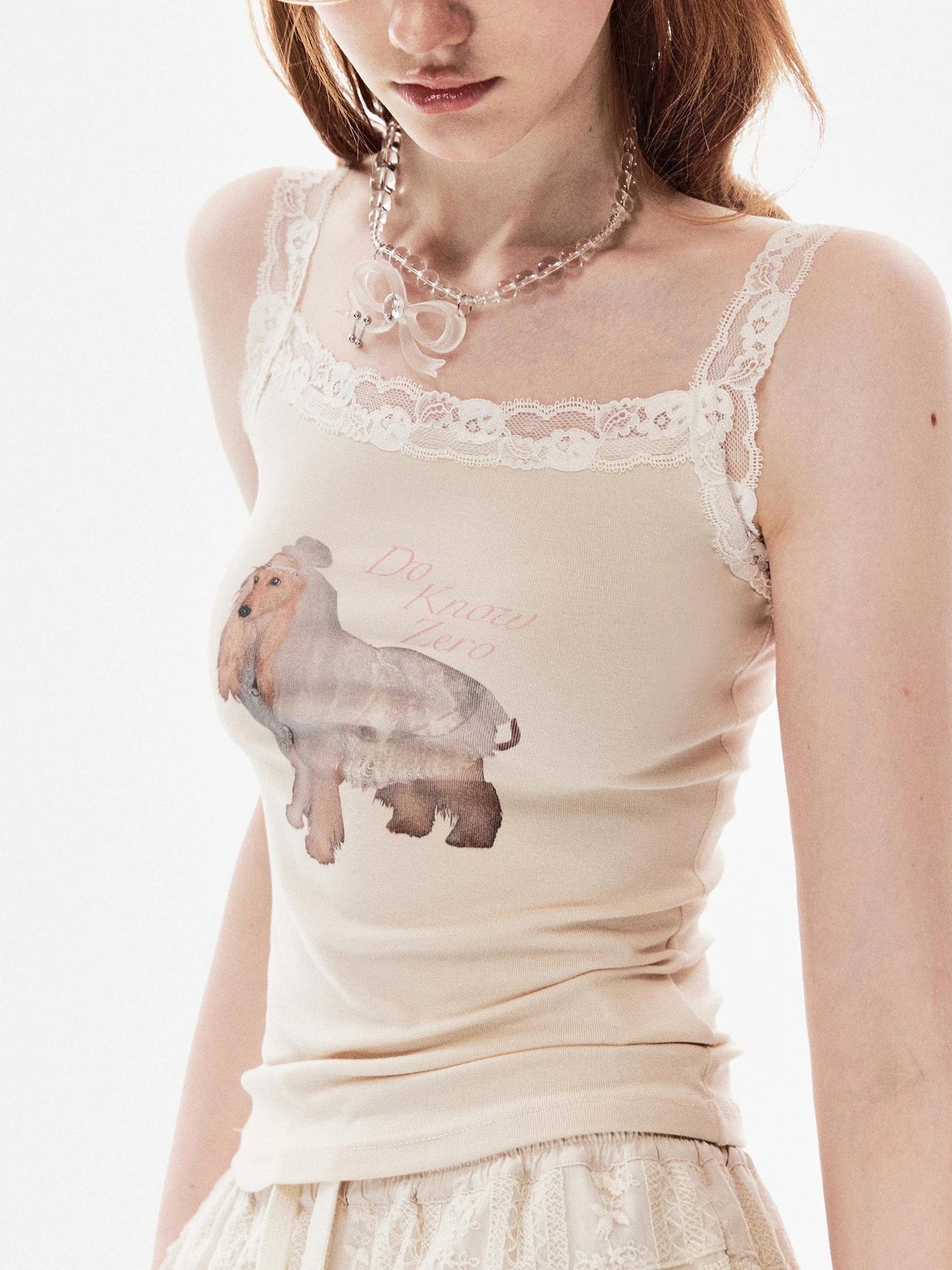 DKZ OFFICIAL Wedding Doggy Floral Lace Camisole