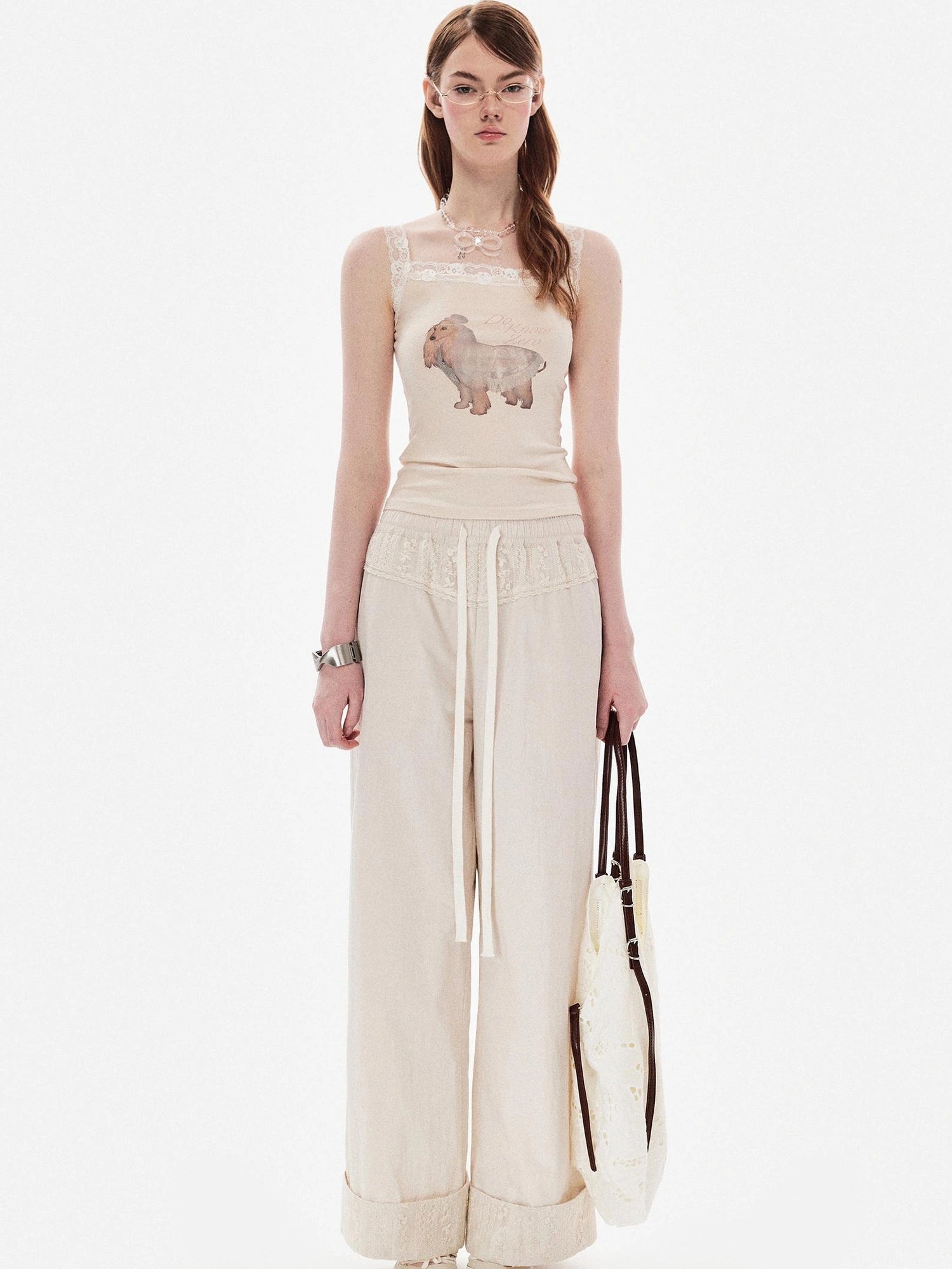 DKZ OFFICIAL Wedding Doggy Floral Lace Camisole