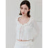 DKZ_OFFICIAL_White_Floral_Ruffle_Knit_Tie_Cropped_U_Neck_Two_Piece_Women&