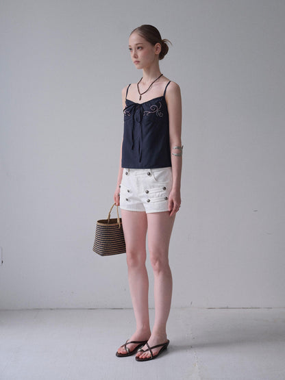 DKZ OFFICIAL White Knight Napoleon Button Low Rise Slim Women&