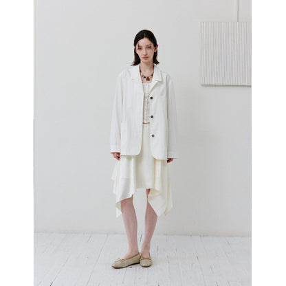 DKZ_OFFICIAL_White_Loose_Minimalist_Single_Breasted_Notched_Lapel_Women&