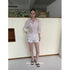 DKZ_OFFICIAL_White_Striped_High_Low_Hem_Waist_Cinched_Long_Sleeve_Women&