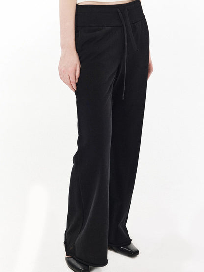 DKZ OFFICIAL Wide Waist Relaxed Flared Sweatpants